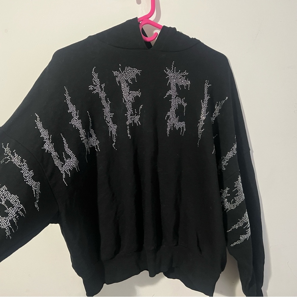 Black Graphic Hoodie Bershka Billie Eilish